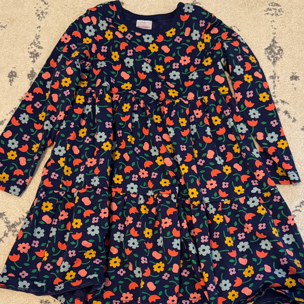 Hanna Andersson Navy Floral Kids Dress